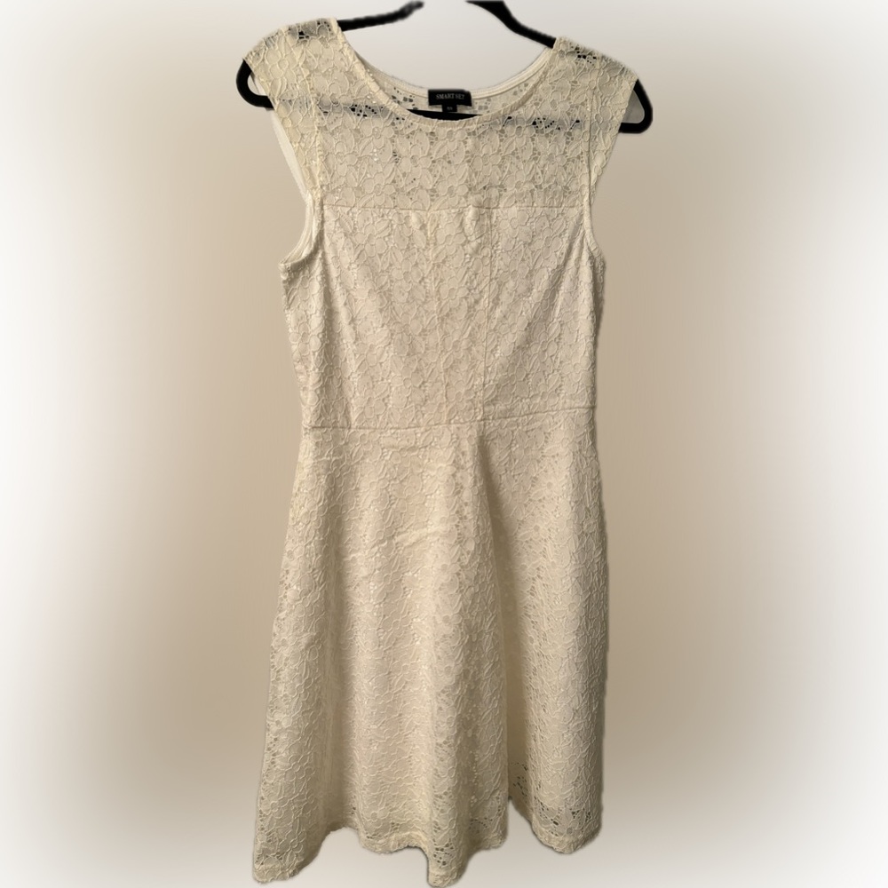 Smart Set ivory lace dress. Size S.